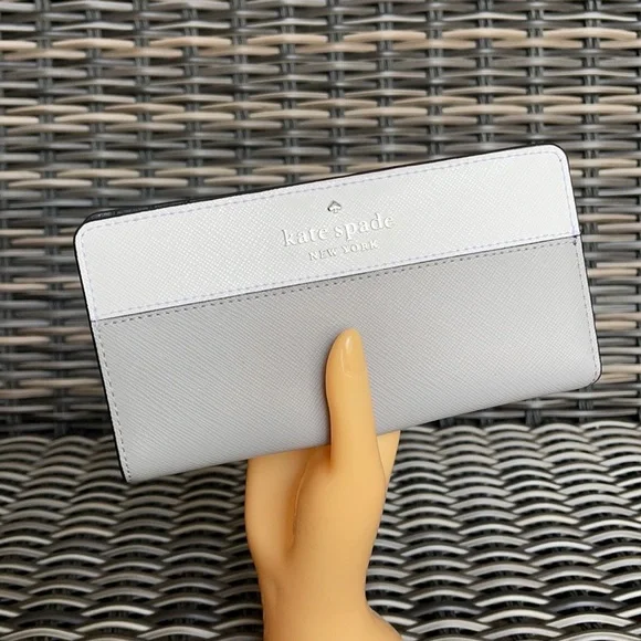 Kate Spade Staci Colorblock Large Slim Bifold Wallet - Picture 12 of 16